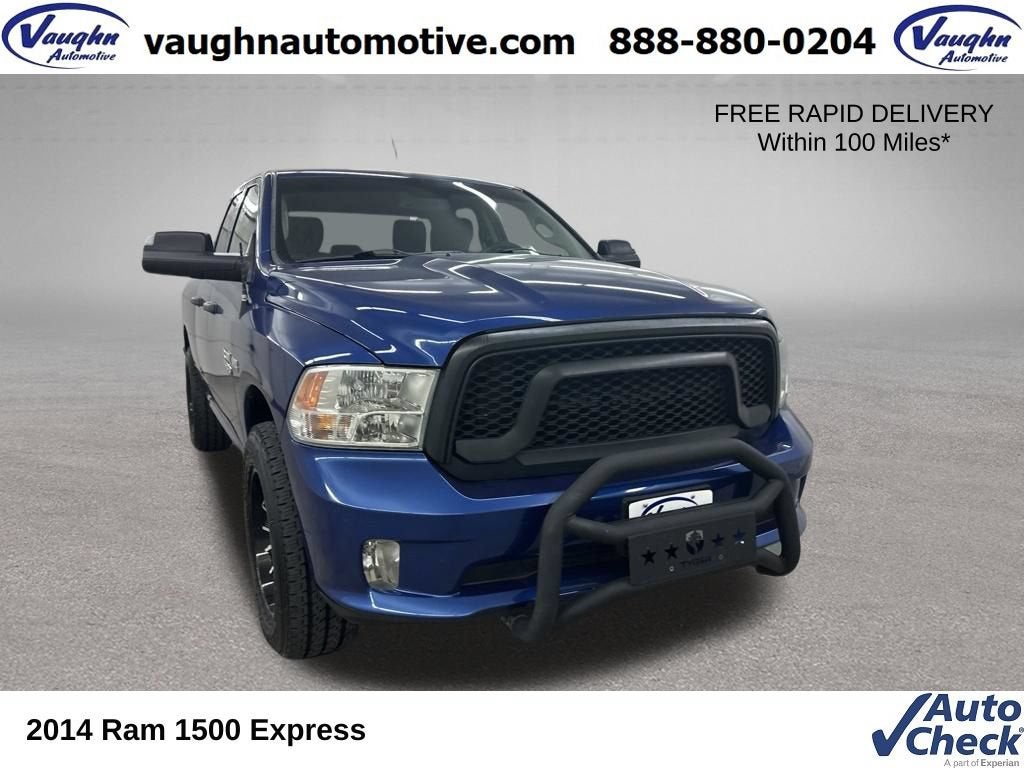 2014 RAM 1500 Express in Blue — front three-quarter view