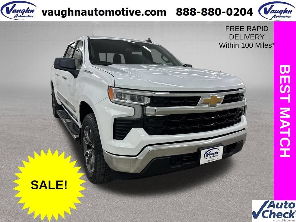 2024 Chevrolet Silverado 1500 LT in Summit White — front three-quarter view