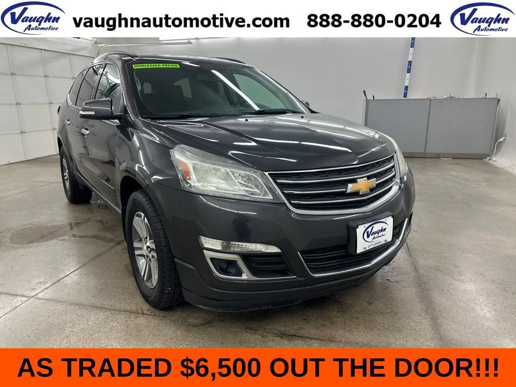 2017 Chevrolet Traverse LT in Tungsten Metallic — front three-quarter view
