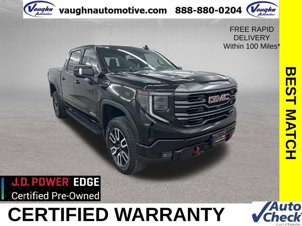 2024 GMC Sierra 1500 AT4 in Onyx Black — front three-quarter view