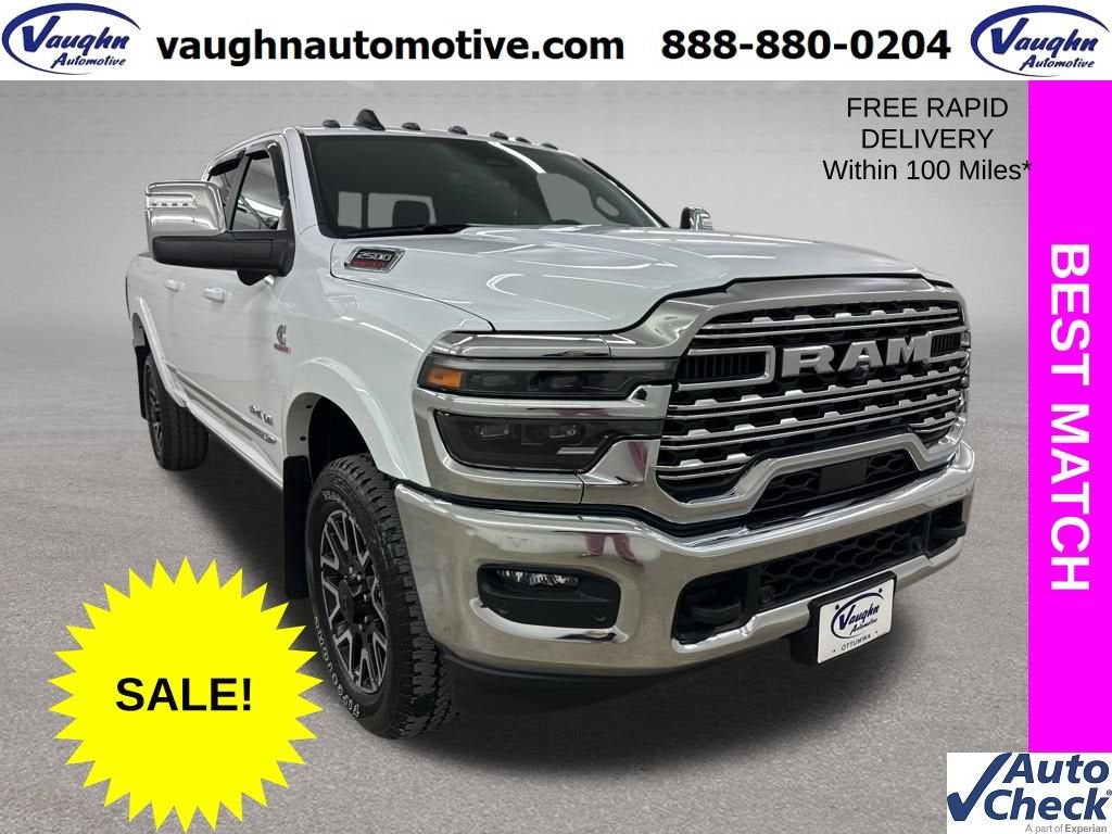2025 RAM 2500 Limited in White — front three-quarter view