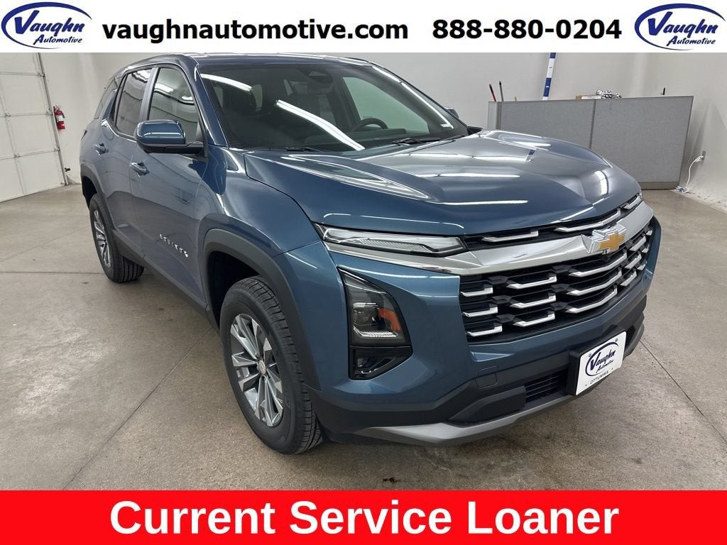 2026 Chevrolet Equinox LT in Lakeshore Blue Metallic — front three-quarter view